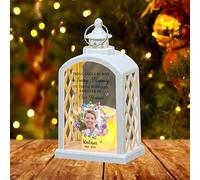 In Loving Memory Candle Personalized Christmas Candle Lanterns with Led Light,Custom Memorial Candle Lamp with Photo,Memorial Gifts for Family Members,Sympathy Gifts for Loss of Loved One