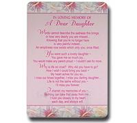 In Loving Memory Graveside Bereavement Memorial Card ~ In Loving Memory of A Dear Daughter