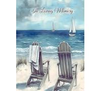 In Loving Memory: Guestbook for Funeral and Memorial Services, Beach Theme -400 Guests Entries with Name, Mail & Address
