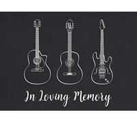 In Loving Memory: Guitar Music Lover Celebration of Life Funeral Guest Book, Memorial Guest Book, Registration Book, Condolence Book, Remembrance Book, Guest Book to Sign In