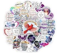 In Loving Memory Memorial Stickers, Handmade Because Someone We Love is in Heaven Stickers for Journal, Car, Laptop, Water Bottle, Sticker Pack of 50