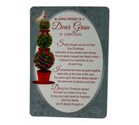 In Loving Memory Of A Dear Gran Christmas Graveside Keepsake Card