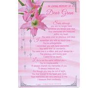 in Loving Memory of a Dear Gran Plastic Graveside Grave Memorial Remembrance Card