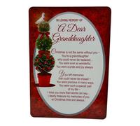 In Loving Memory Of A Dear Granddaughter Christmas Graveside Keepsake Card