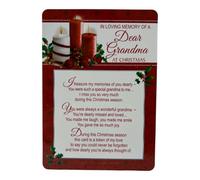 In Loving Memory Of A Dear Grandma Christmas Graveside Keepsake Card