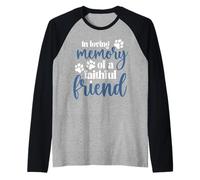 in Loving Memory of a Faithful Friend Pet Loss Dog cat Shirt Raglan Baseball Tee