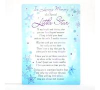 "In Loving Memory of a Special Little Star" Plastic Grave Card