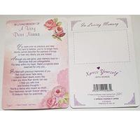 In Loving Memory Of A Very Dear Nanna Graveside Memorial Card. Anniversary. Birthday, Mother's Day
