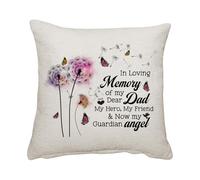 In Loving Memory Of Dad, Bereavement Gift, Gift for Loss of Dad, Home Décor, Linen Throw Pillow/Cushion. (Linen Cushion Cover With Insert)