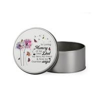 In Loving Memory Of Dad, Bereavement Gift, Gift for Loss of Dad, Portable Metal Tin Box, Storage Box. (Round)
