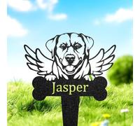 In Loving Memory of Labrador Dog Memorial Plaque Burial Stake, Labrador With Angel Wings, Metal Dog Memorial Garden Stake, Dog Grave Marker, Pet Memorial Signs, Headstone