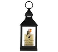 in Loving Memory of Robin Design Memorial Lantern Black or White Remembrance Keepsake Mum Dad Granny Papa Aunty (UV Printed) (Mum & Dad)