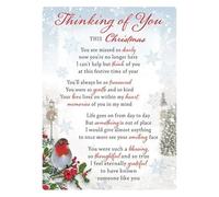 In Loving Memory Open Graveside Christmas Memorial Card - Thinking of You Robin 0851