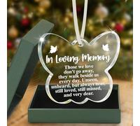 in Loving Memory Ornament Memorial Keepsake Sympathy Gift for Loss of Loved One Bereavement Butterfly Hanging Decoration Tribute Family Remembrance Comfort Present for Funeral Anniversary