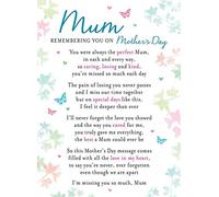 In Loving Memory Remembering You On Mother's Day graveside Memorial Grave Card 23349 120 x 165 mm inches,White