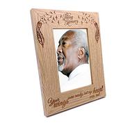 In Loving Memory Remembrance Memorial Portrait Oak Wood Finish Photo Frame (5 x 7 Inch)