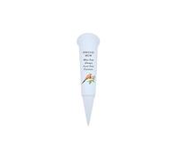In Loving Memory Verse Graveside Memorial Grave Spiked Flower Vase (Mum, White with Robin Design)