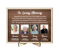 In Loving Memory Wedding Sign,Personalized Memorial Plaques for Loved Ones,Wedding Decorations to Commemorate Deceased Relatives,Condolence Gifts (styleB-01)