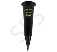 In Loving Memory wife grave flower vase funeral spike/ memorial