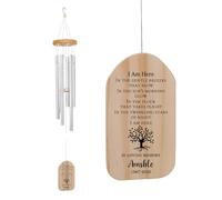 In Loving Memory Wind Chimes,Personalized Custom Memorial Wind Chime with Name & Date,Sympathy Keepsake Gift,Memorial Bereavement Gifts for Loss of Loved One