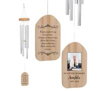 In Loving Memory Wind Chimes,Personalized Custom Memorial Wind Chime with Photo Name & Date,Sympathy Keepsake Gift,Memorial Bereavement Gifts for Loss of Loved One