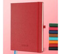 IN-LUXPRO 2025-2026 Academic Diary A4 Week to View (29x21.7 cm) Hardback 18 Months (Jul'25 - Dec'26) Weekly & Monthly Planner with Month Tabs & Pocket,Expenses/Note Pages,PU Leather(Red)