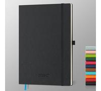 IN-LUXPRO Academic Diary 2026-2027: A4 Week to View (29x21.5 cm) 18 Months(Jul'26 - Dec'27) Weekly & Monthly Planner with Month Tabs & Inner Pocket, Expenses/Note Pages, PU Leather Black