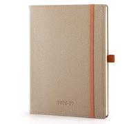 IN-LUXPRO Academic Diary 2026-2027: A5 Week to View (21.8x16.4 cm) 12 Months(Jul'26-Jun'27) Soft Cover New Layout, Weekly & Monthly Planner with Month Tabs & Inner Pocket, PU Leather Brown