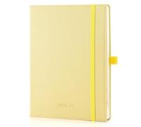 IN-LUXPRO Academic Diary 2026-2027: A5 Week to View (21.8x16.4 cm) 12 Months (Jul'26 - Jun'27) Soft Cover New Layout, Weekly & Monthly Planner with Month Tabs & Inner Pocket, PU Leather Yellow