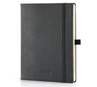 IN-LUXPRO Academic Diary 2026-2027: A5 Week to View (21.8x16.4cm) 12 Months(Jul'26 - Jun'27) Soft Cover New Layout, Weekly & Monthly Planner with Month Tabs & Inner Pocket, PU Leather Black