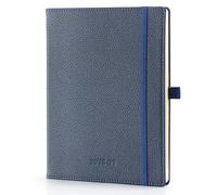 IN-LUXPRO Academic Diary 2026-2027:A5 Week to View(21.8x16.4cm)12Months(Jul'26-Jun'27) Soft Cover New Layout, Weekly & Monthly Planner with Month Tabs & Inner Pocket, PU Leather Dark Blue