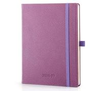 IN-LUXPRO Academic Diary 2026-2027: A5 Week to View (21.8x16.4cm) 12Months (Jul'26-Jun'27) Soft Cover New Layout, Weekly & Monthly Planner with Month Tabs & Inner Pocket, PU Leather Purple