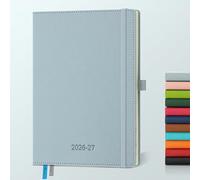 IN-LUXPRO Academic Diary 2026-2027: A5 Week to View (21.9x16.2 cm) 18 Months(Jul'26 - Dec'27) Weekly & Monthly Planner with Month Tabs & Inner Pocket, Expenses/Note Pages, PU Leather Dusty Blue