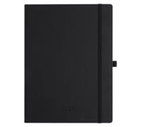 IN-LUXPRO Diary 2026 Planner A4 (29x21.7 cm) Week to View, 12 Months Weekly & Monthly Plan with Month Tabs & Pocket & Expenses/Note Pages 100GSM Paper PU Leather Hardcover Black