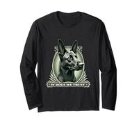 In Malinois We Trust Funny Vintage Belgian Shepherd Dog Long Sleeve T-Shirt