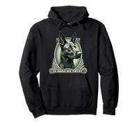 In Malinois We Trust Funny Vintage Belgian Shepherd Dog Pullover Hoodie