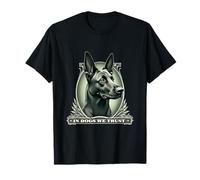 In Malinois We Trust Funny Vintage Belgian Shepherd Dog T-Shirt