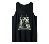 In Malinois We Trust Funny Vintage Belgian Shepherd Dog Tank Top