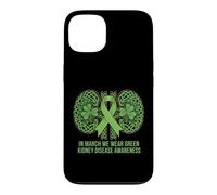 In March We Wear Green Kidney Disease Awareness Shamrock Case for iPhone 13