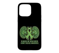 In March We Wear Green Kidney Disease Awareness Shamrock Case for iPhone 15 Pro Max