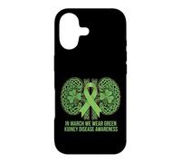In March We Wear Green Kidney Disease Awareness Shamrock Case for iPhone 17