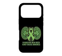 In March We Wear Green Kidney Disease Awareness Shamrock Case for iPhone 17 Pro