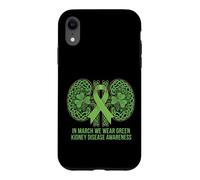 In March We Wear Green Kidney Disease Awareness Shamrock Case for iPhone XR