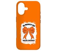 In March We Wear Orange Multiple Sclerosis Bow For Women Case for iPhone 17