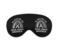 in May We Wear Gray Rainbow Brain Cancer Awareness Month Sleep Masks Eye Cover Blackout with Adjustable Elastic Strap Night Blindfold for Women Men Yoga Travel Nap