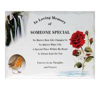 In Memoriam Rectangular Tile Grave Plaque (20 x 15 cm) (Someone Special, 20 x 15 cm)