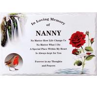 In Memoriam Tile Plaque - In loving memory of NANNY