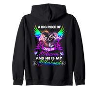 In Memories of my Husband, My Husband Is My Angel In Heaven Zip Hoodie