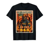 in Memory and Honor We Will Never Forget 343 Firefighters T-Shirt