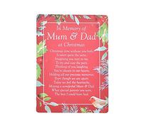 In Memory at Christmas Graveside Memorial Card with Robin Image - Mum and Dad 3772